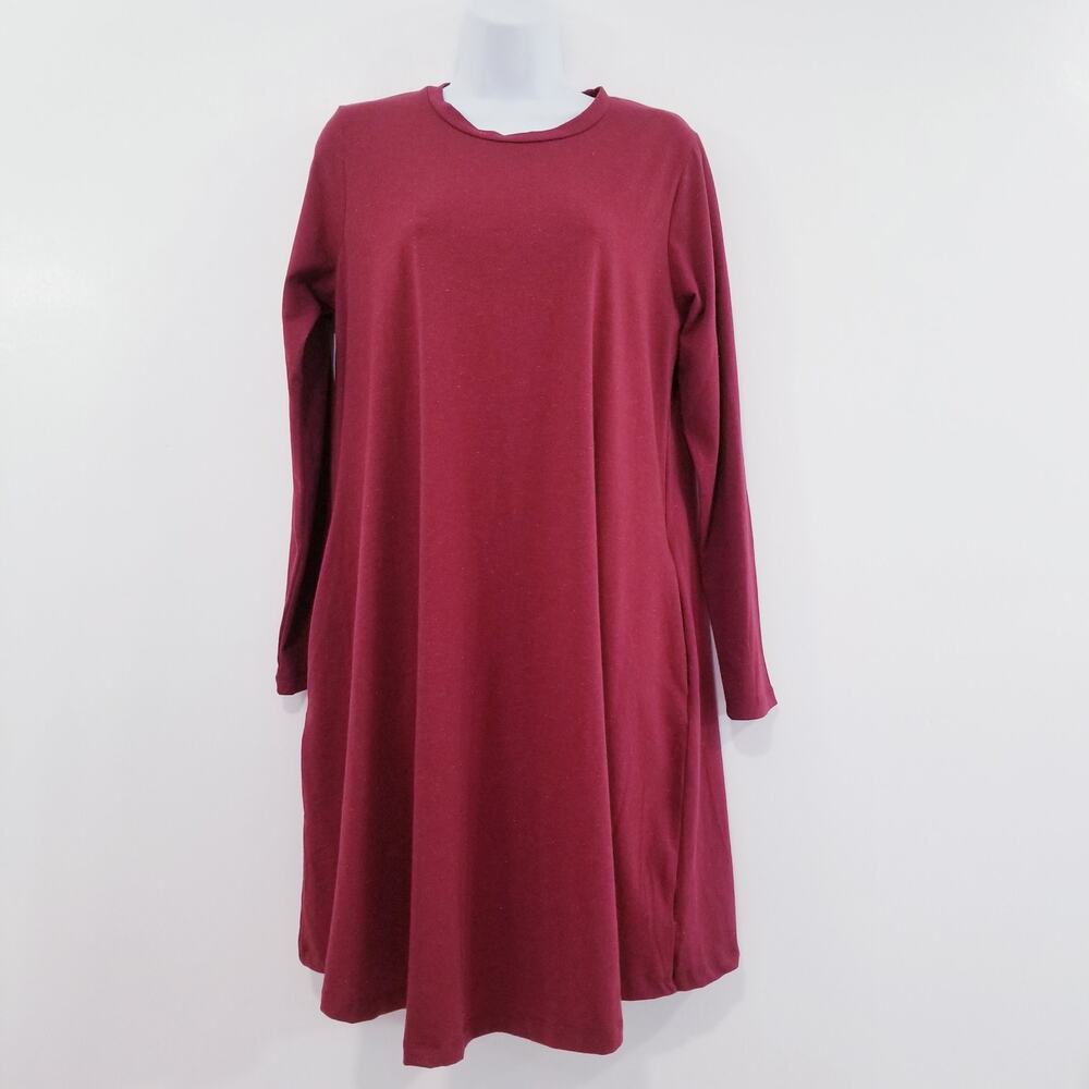 WVN For You Golden Shimmer Shift Dress Lagenlook Holiday Christmas